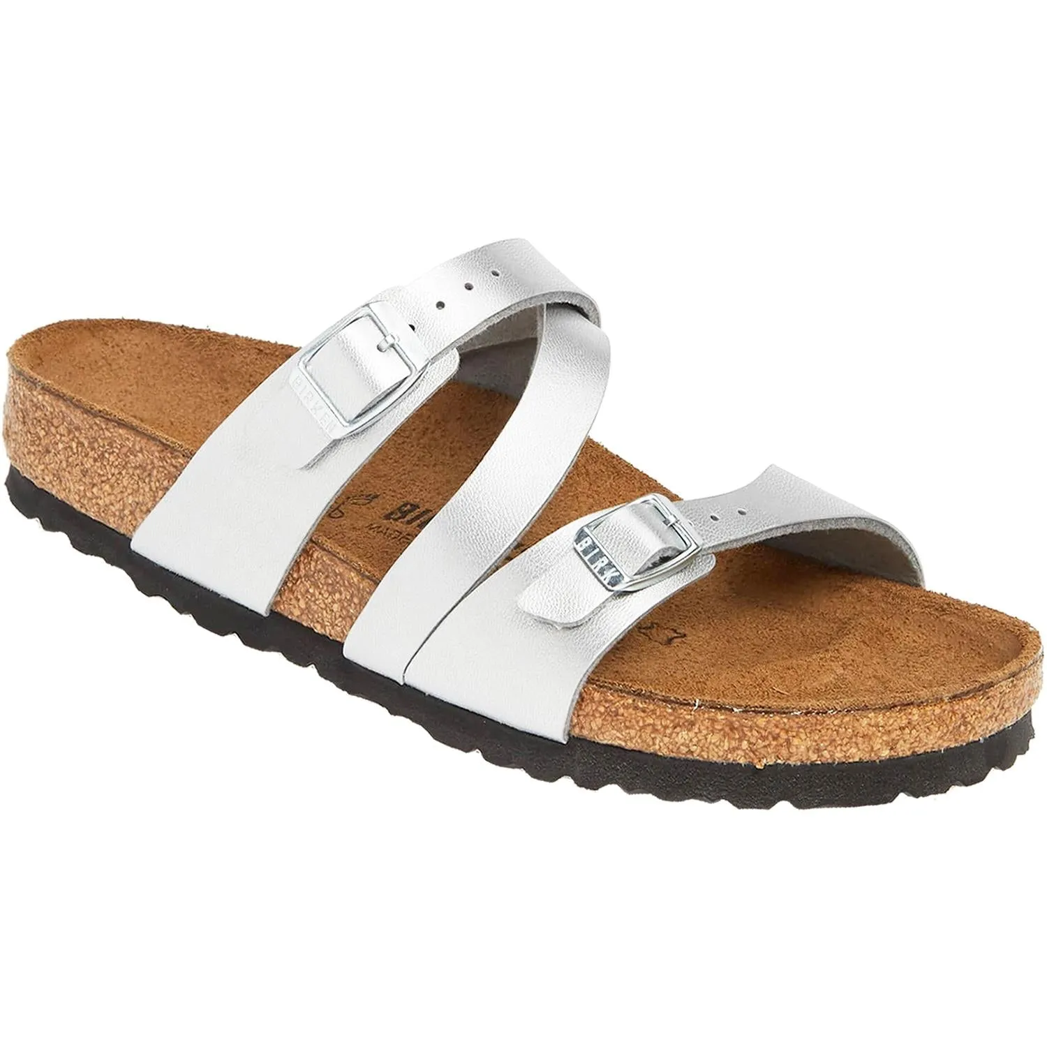 Women's Birkenstock Salina Silver Birko-Flor