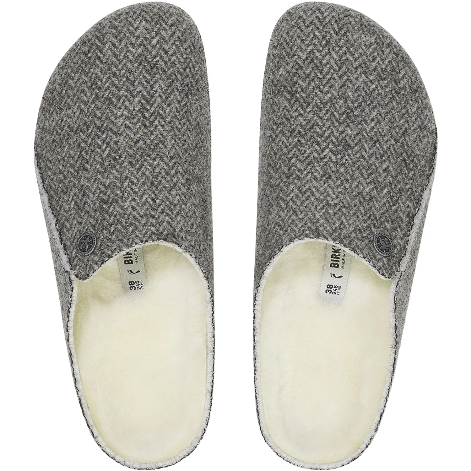 Women's Birkenstock Zermatt Shearling Herringbone Grey Wool