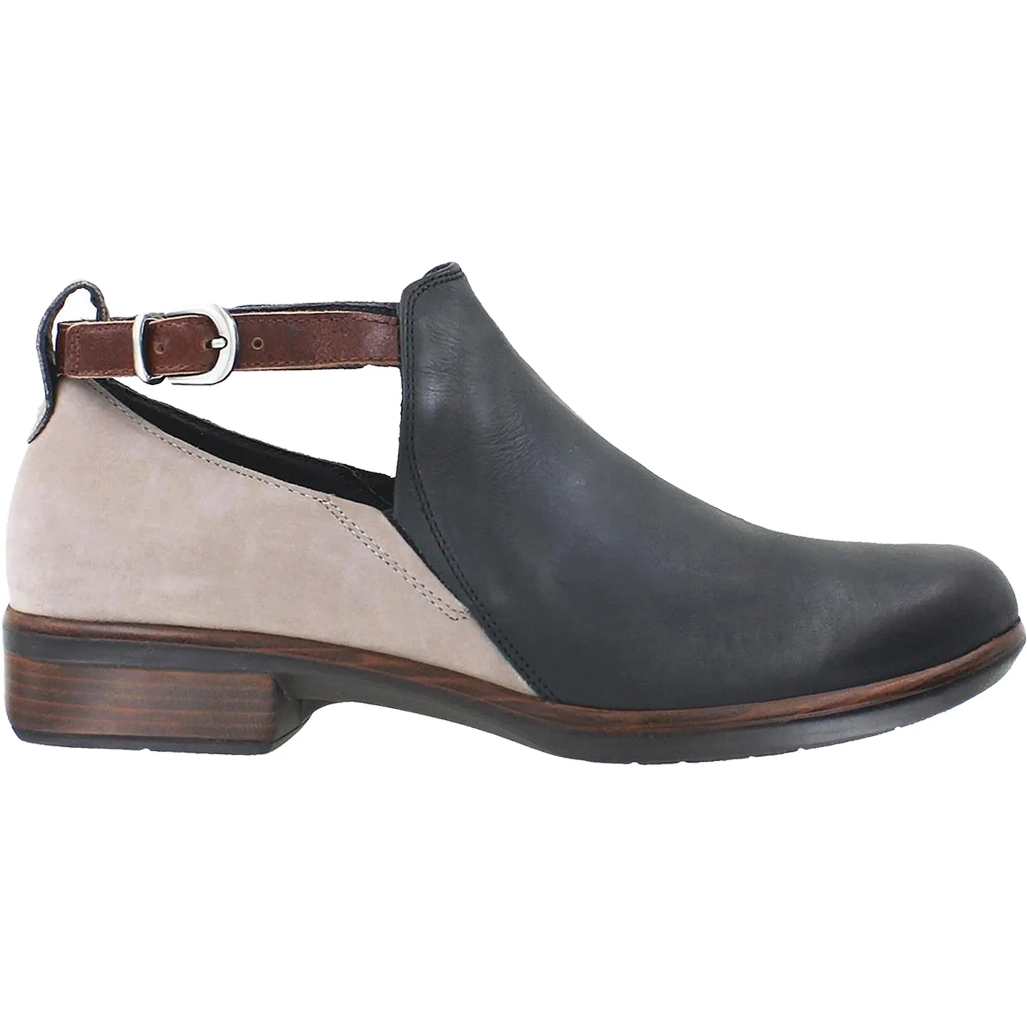 Women's Naot Kamsin Jet Black/Stone Leather/Nubuck