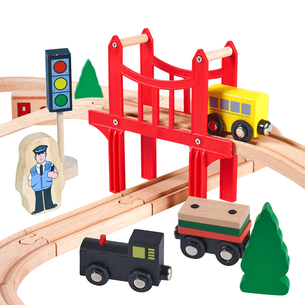 Wooden Train Set - Deluxe