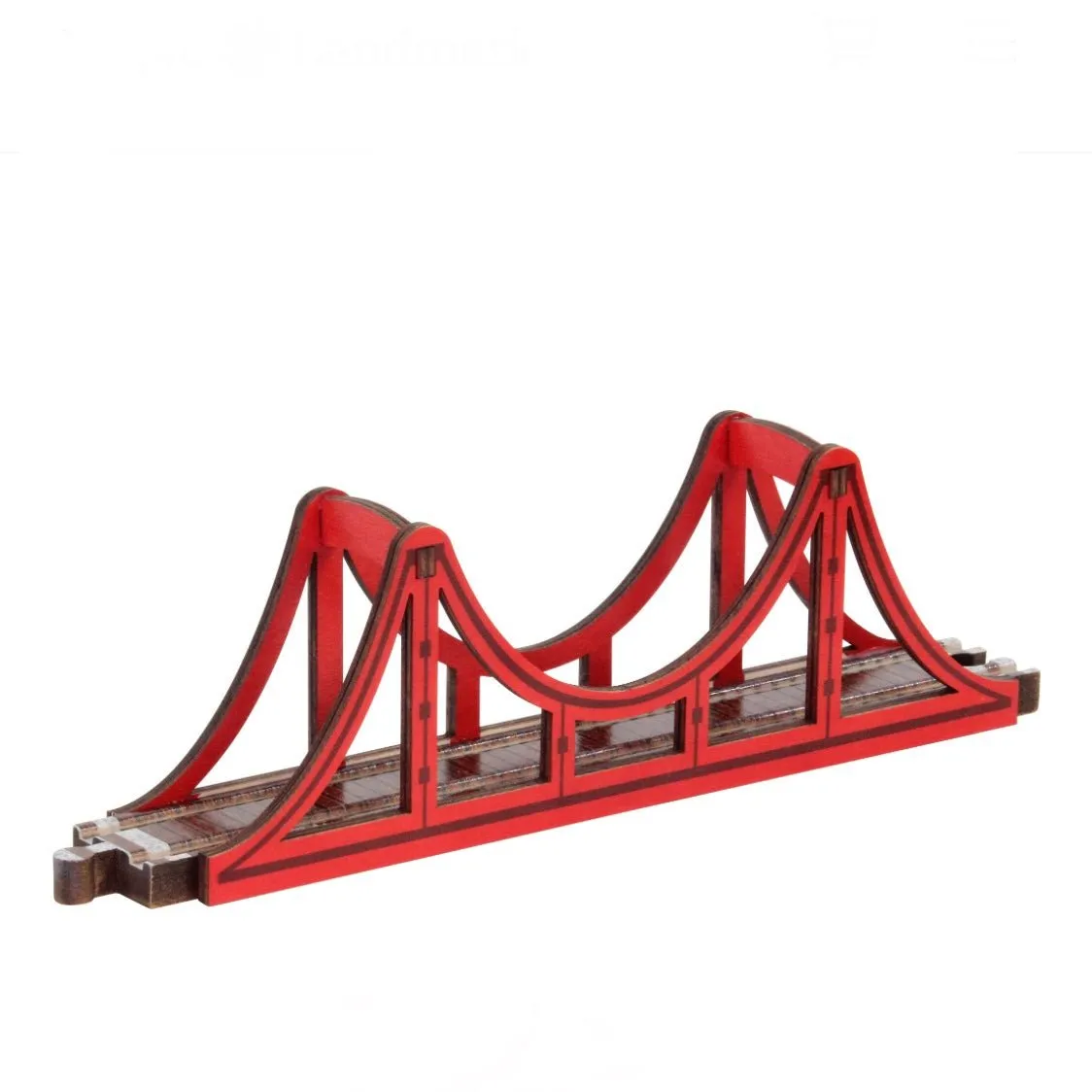 Wooden Train Track Suspension Bridge - Made in USA